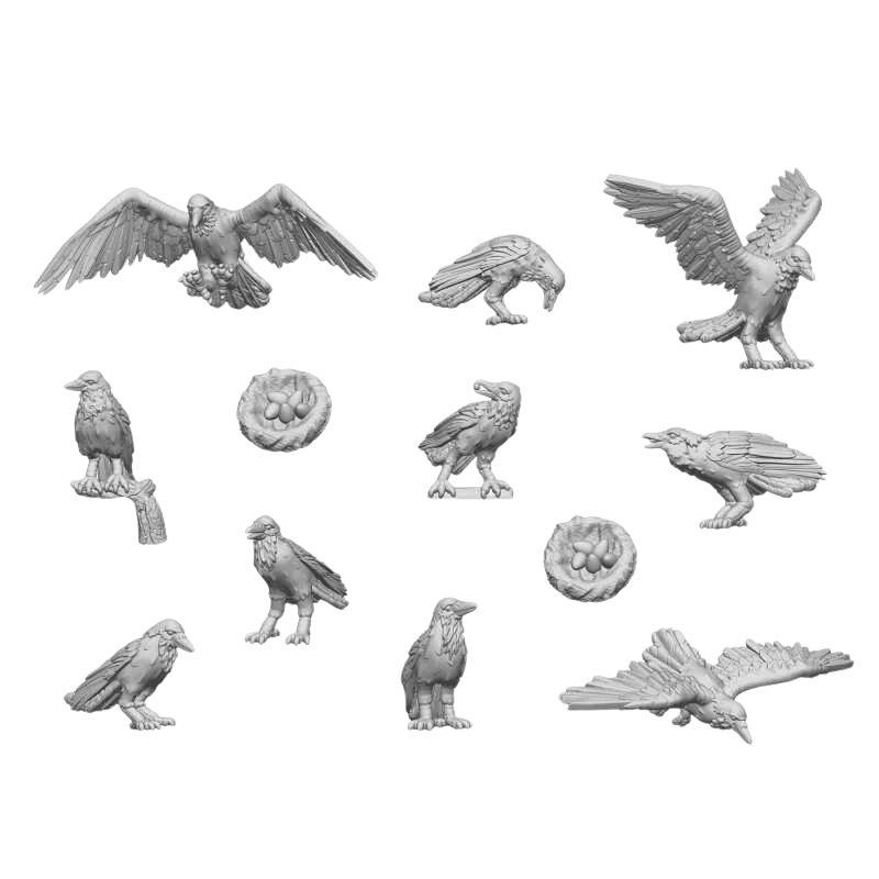Green Stuff World - 3D printed set - Ravens