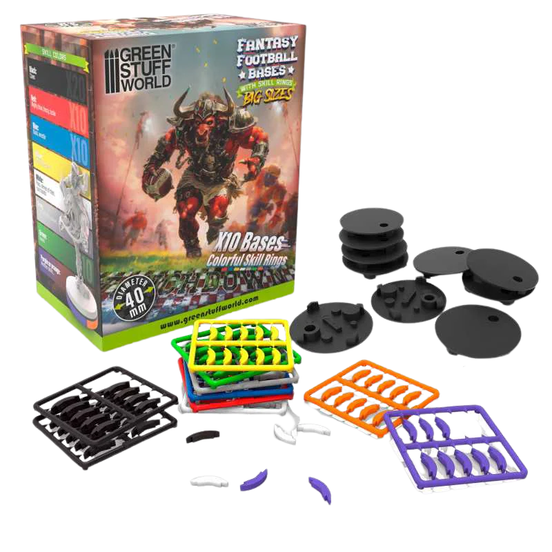 Green Stuff World - Blood Bowl Bases 40mm with Skill Rings
