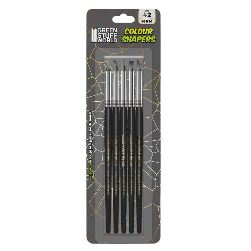 Green Stuff World - Colour Shapers Brushes SIZE 2 - BLACK FIRM