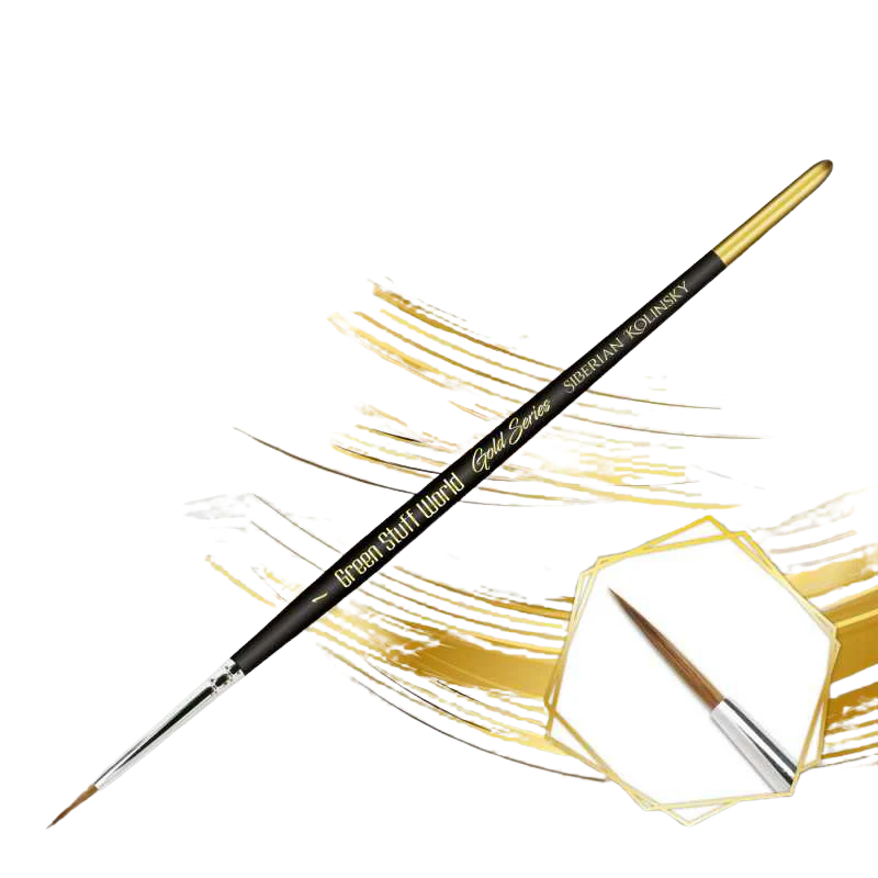 Green Stuff World - GOLD SERIES Siberian Kolinsky Brush - Size 1