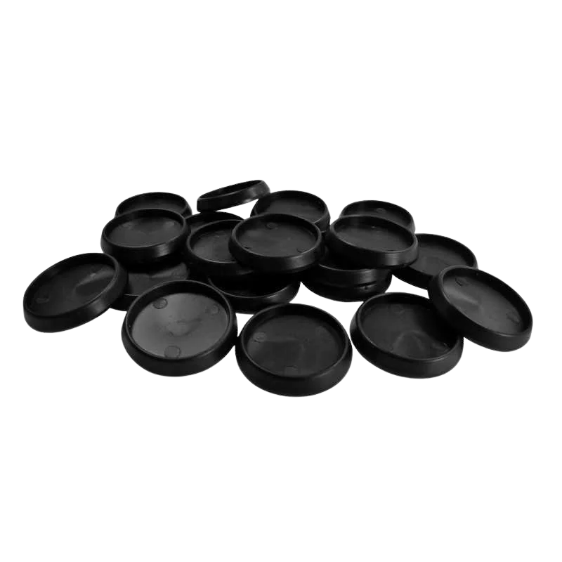 Green Stuff World - Hollow Plastic Bases - BLACK 25mm