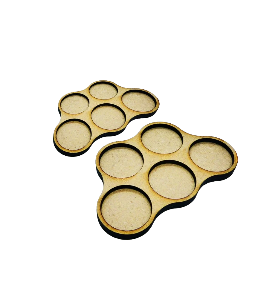 Green Stuff World - MDF Movement Trays 25mm x5 - Skirmish