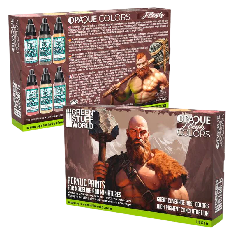 Green Stuff World - Opaque Paint Set - Flesh Colours