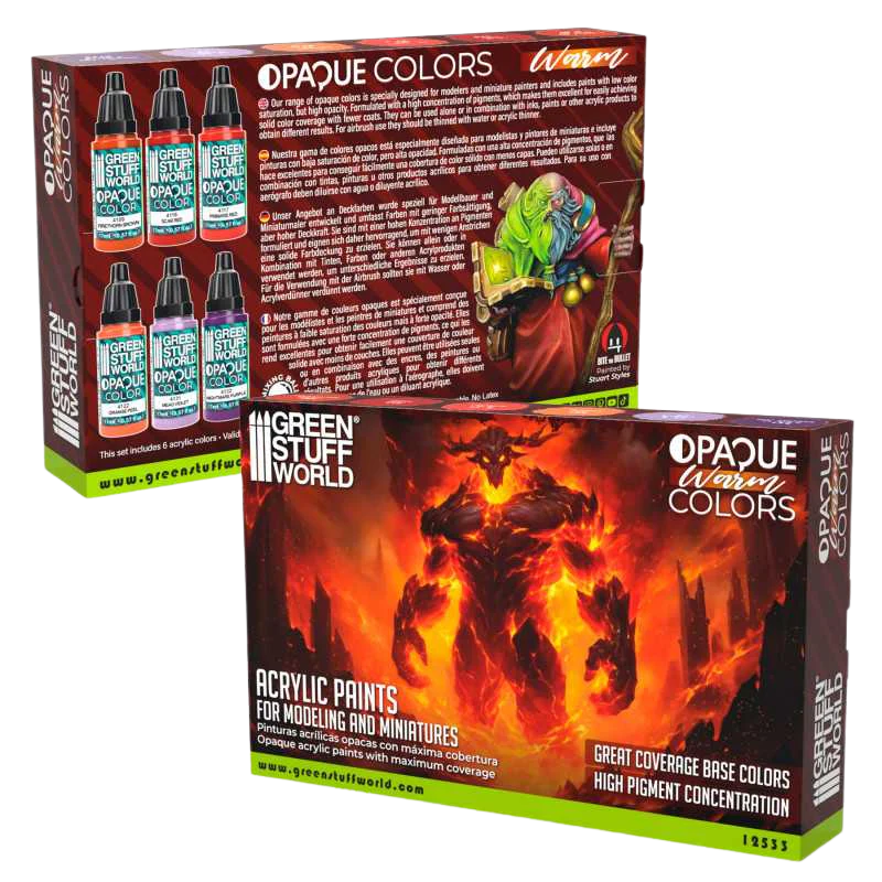 Green Stuff World - Opaque Paint Set - Warm Colours