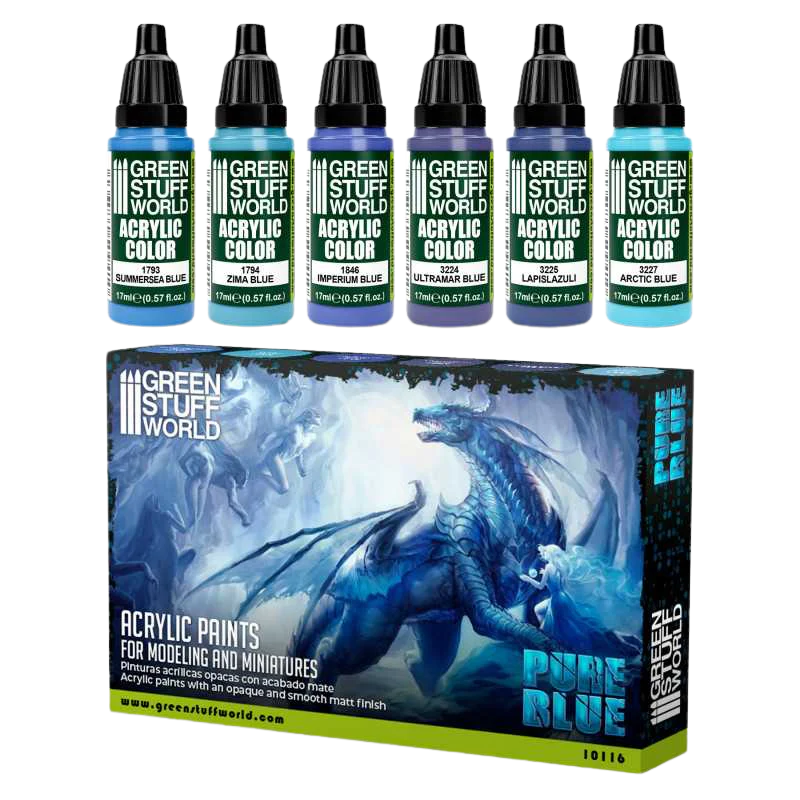 Green Stuff World - Paint Set - Pure Blue