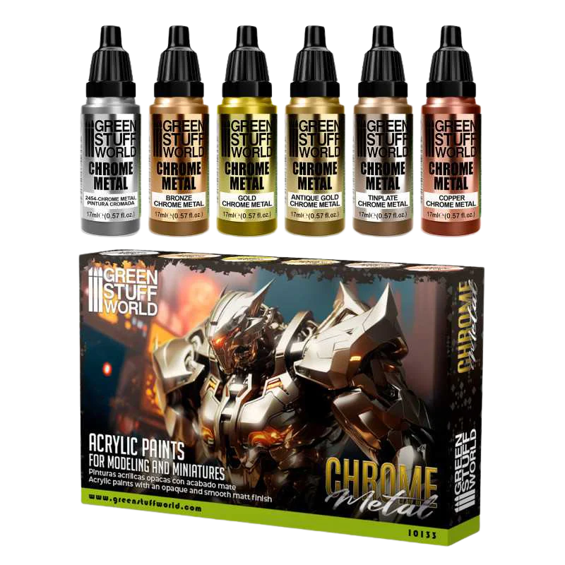 Green Stuff World - Paint Set - CHROME