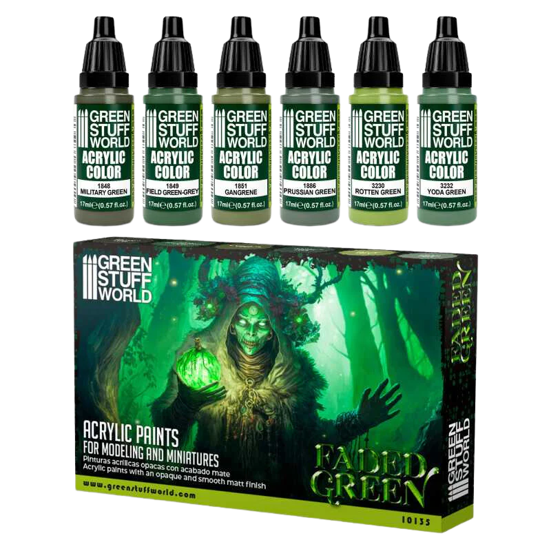 Green Stuff World - Paint Set - Faded Green