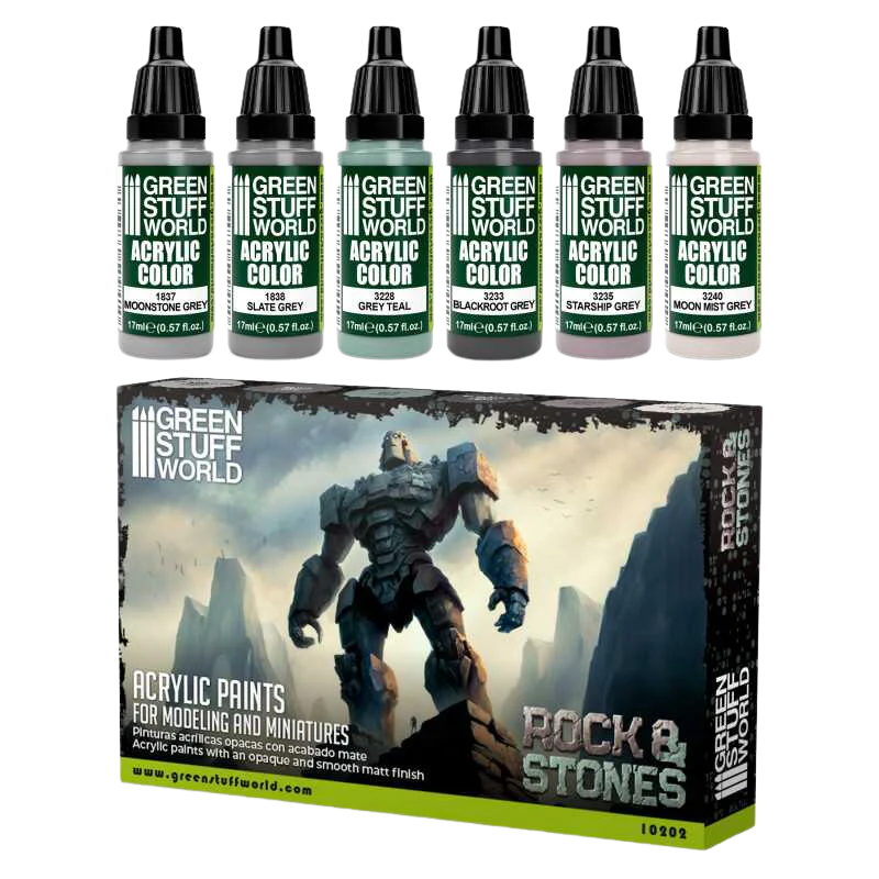 Green Stuff World - Paint Set - Rock & Stone
