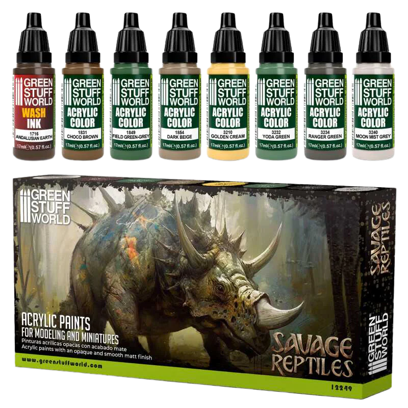 Green Stuff World - Paint Set - Savage Reptiles