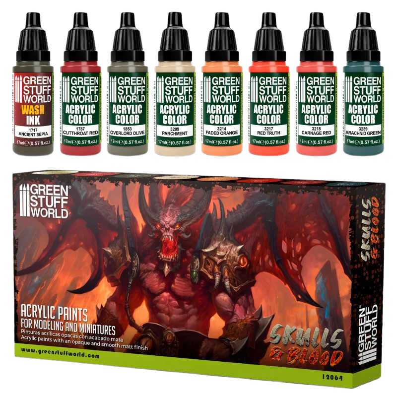 Green Stuff World - Paint Set - Skulls & Blood