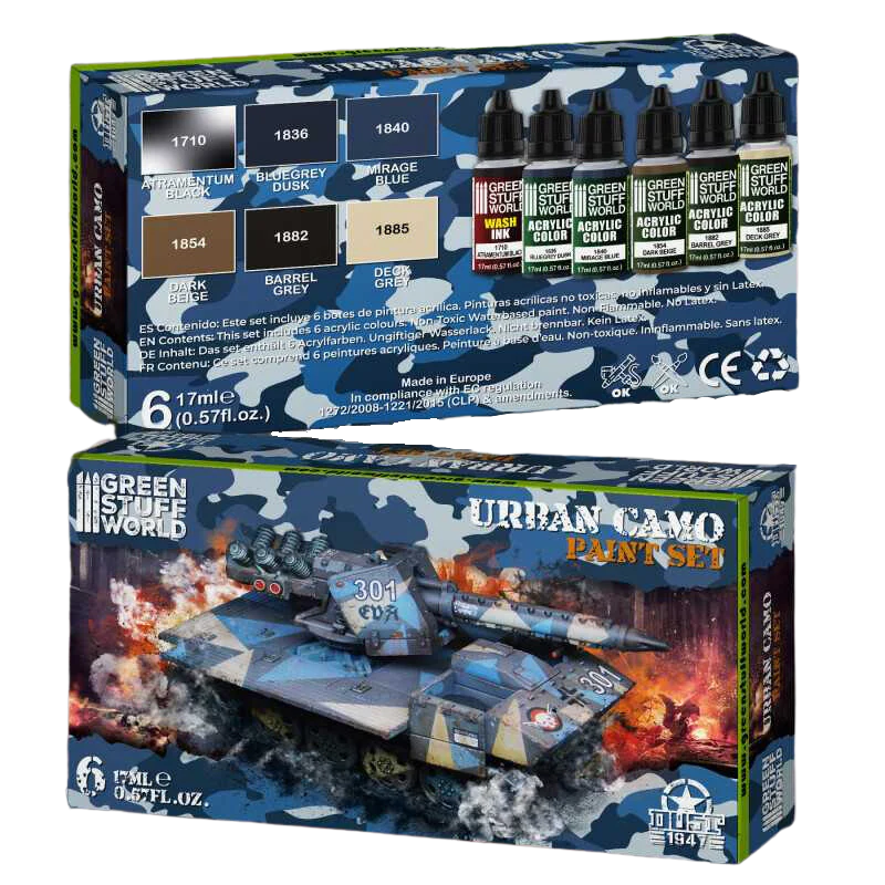 Green Stuff World - Paint Set - Urban Camo