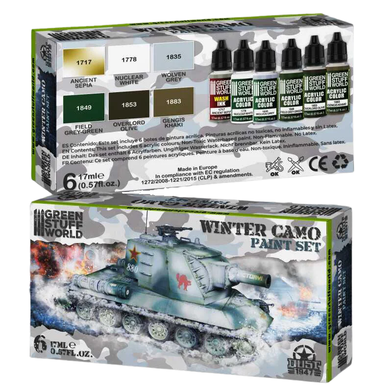 Green Stuff World - Paint Set - Winter Camo