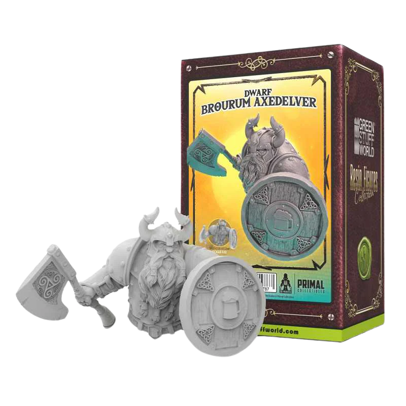 Green Stuff World - PRIMAL Collectibles - Dwarf Brourum Axedelver