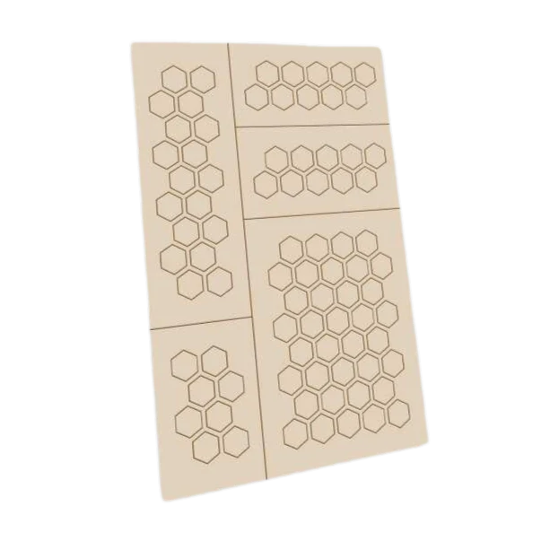 Green Stuff World - Self-adhesive Stencils - Hexagons L - 9mm