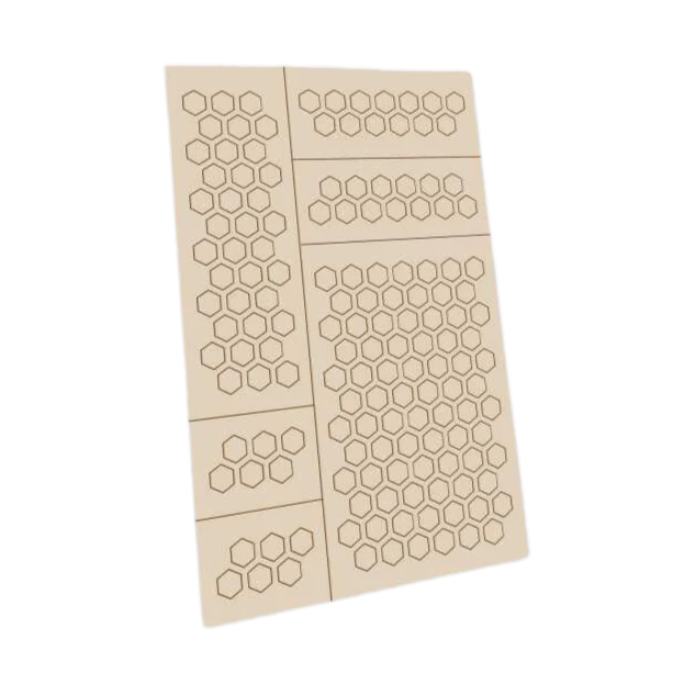 Green Stuff World - Self-adhesive Stencils - Hexagons M - 7mm