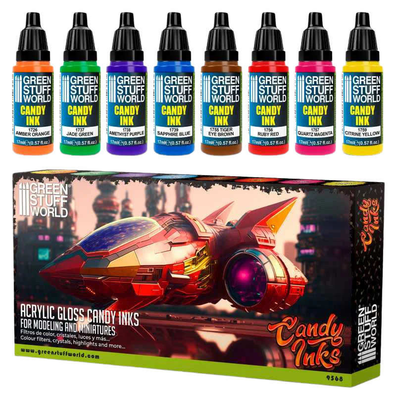 Green Stuff World - Set x8 Acrylic Candy Ink Paints