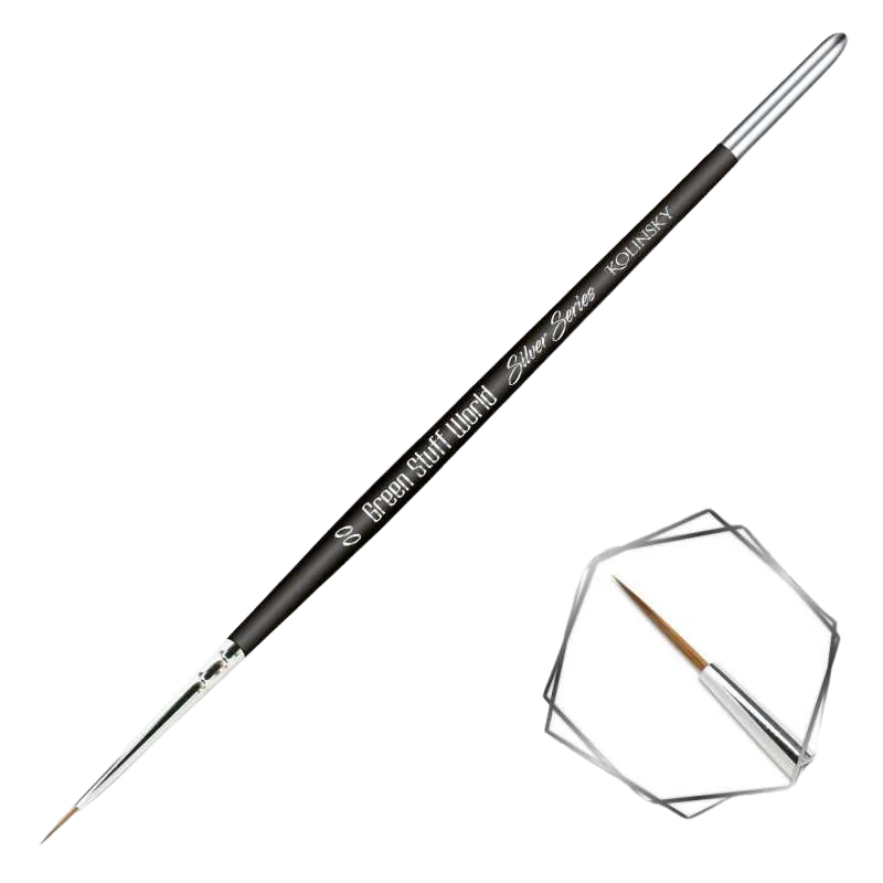 Green Stuff World - SILVER SERIES Kolinsky Brush - Size 00