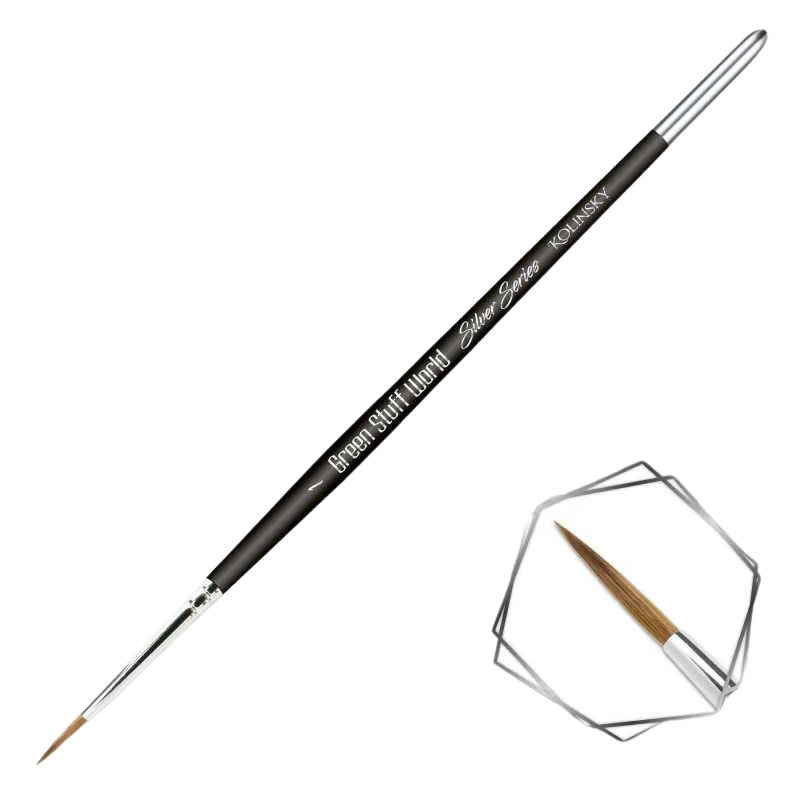 Green Stuff World - SILVER SERIES Kolinsky Brush - Size 1