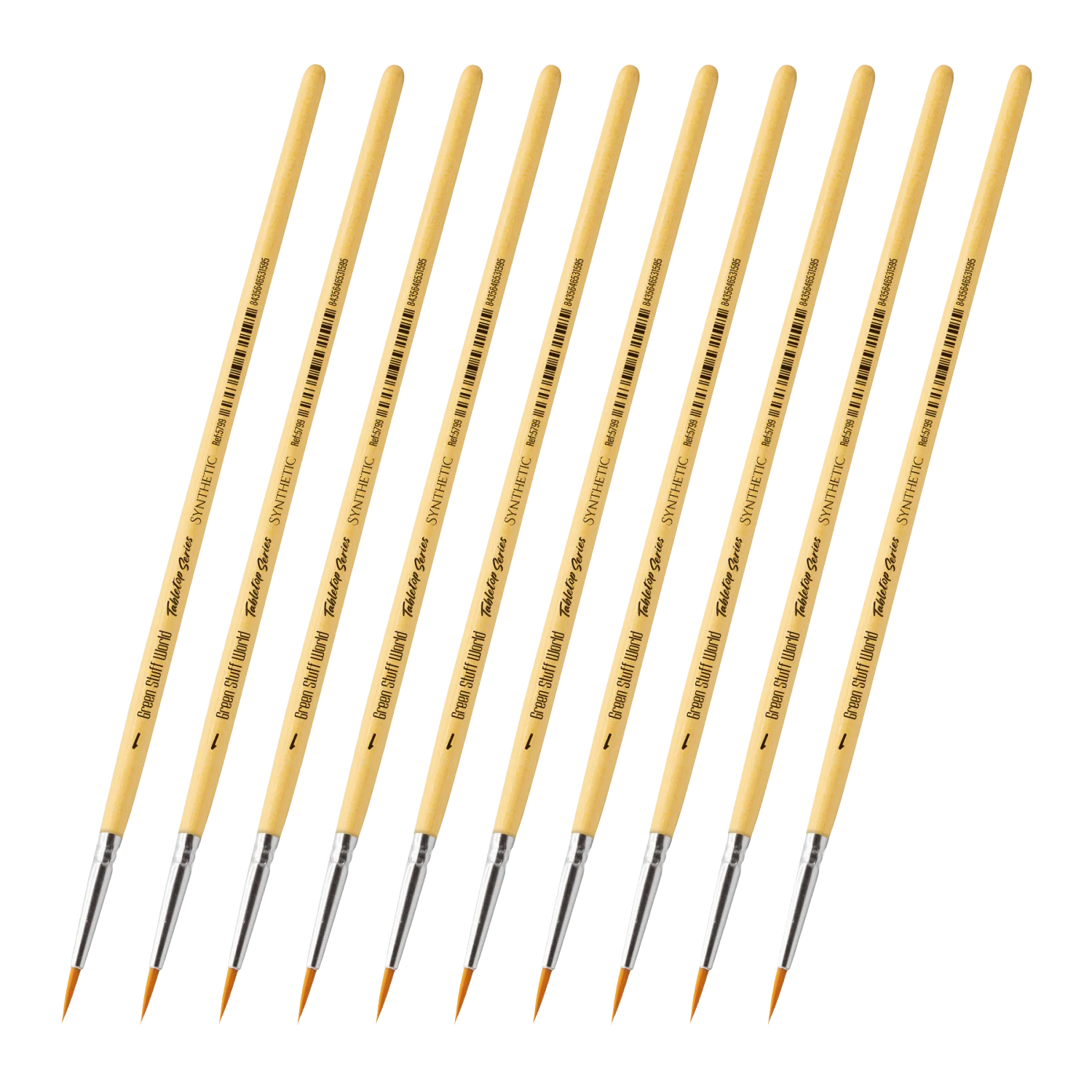 Green Stuff World - TABLETOP SERIES Synthetic Brush Set 1 (Pack of 10)