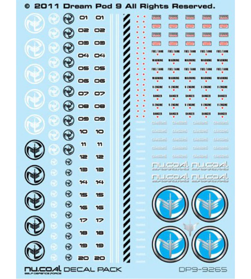 Heavy Gear Blitz! - NuCoal Decals Pack (1 sheet)
