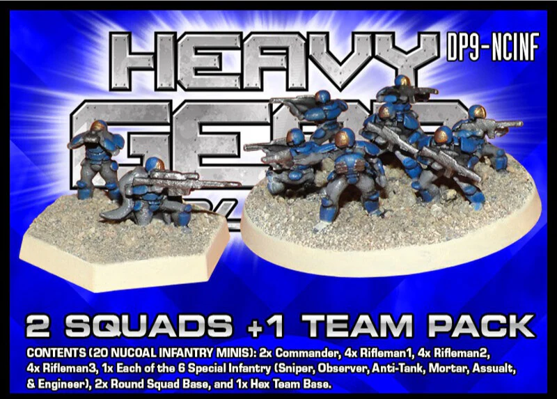 Heavy Gear Blitz! - NuCoal Infantry 2 Squads + 1 Team Pack
