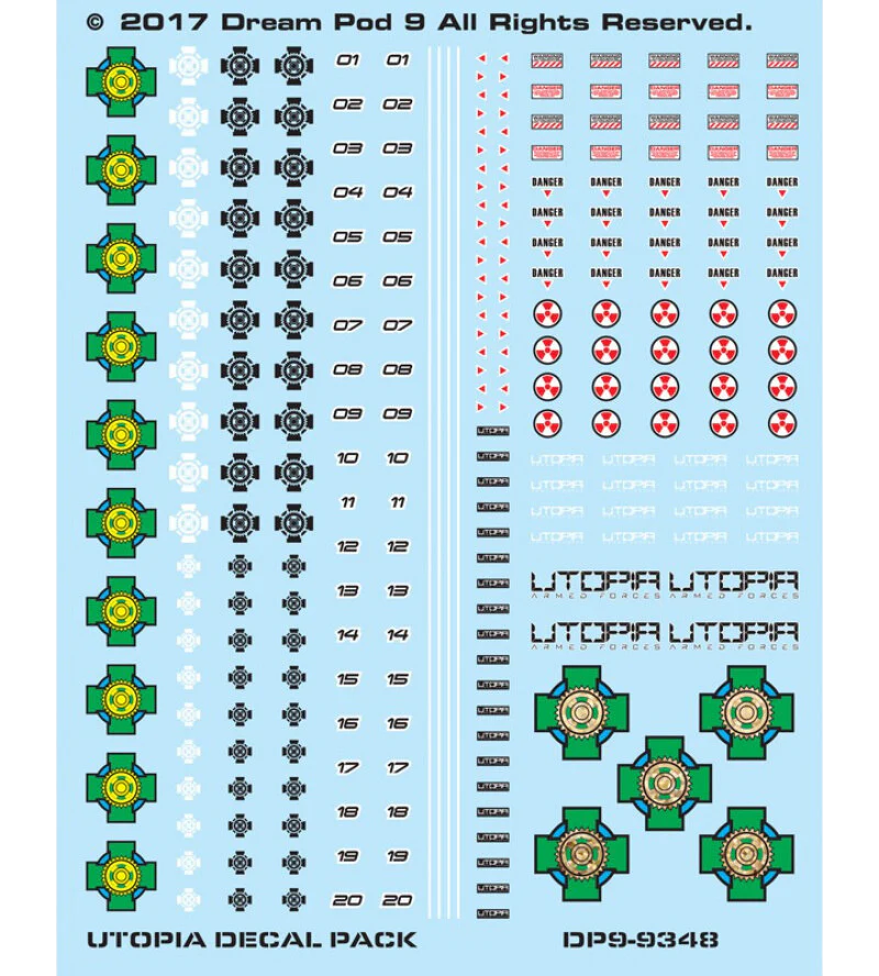 Heavy Gear Blitz! - Utopia Decals Pack (1 sheet)
