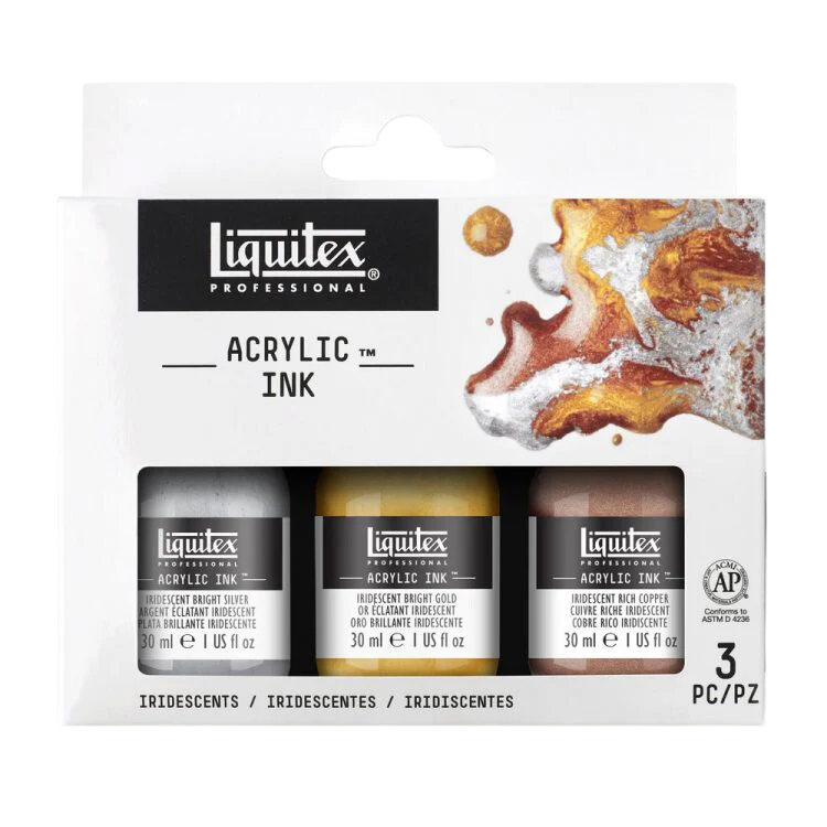 Liquitex - Acrylic Ink Set - 3x30ml - Iridescents