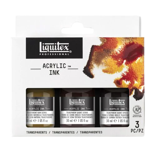 Liquitex - Acrylic Ink Set - 3x30ml - Transparents