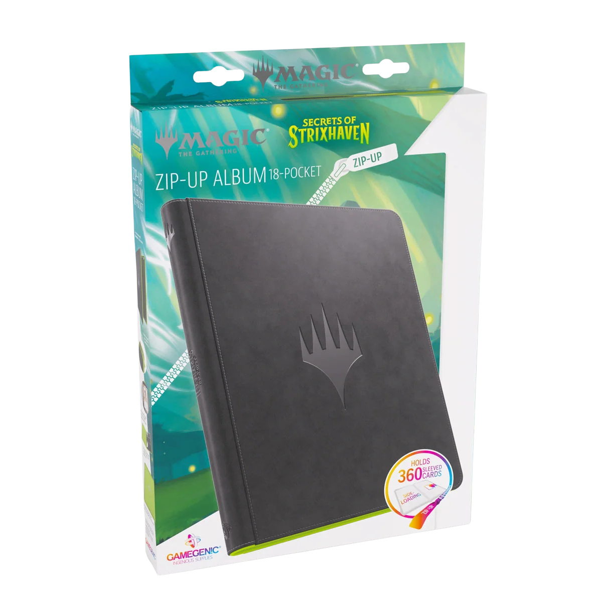 Magic: The Gathering | Secrets of Strixhaven Zip-Up Album 18-Pocket - Black/Green