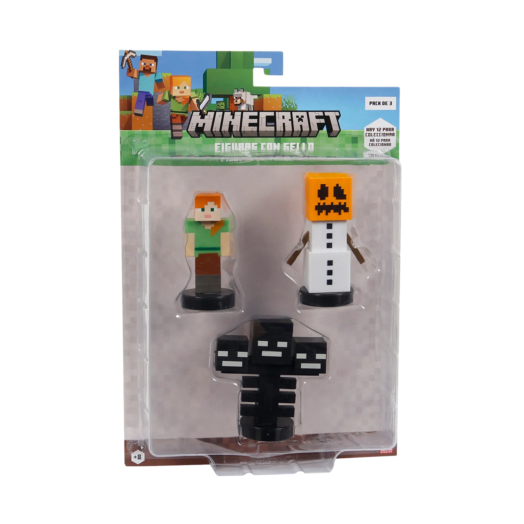 Minecraft - Pack de 3 figuras - Vários