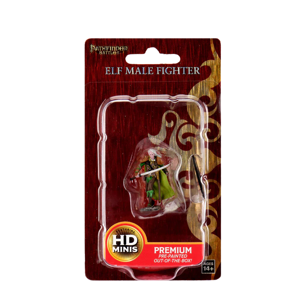Pathfinder Battles: Premium Painted Figure - Elf Fighter Male