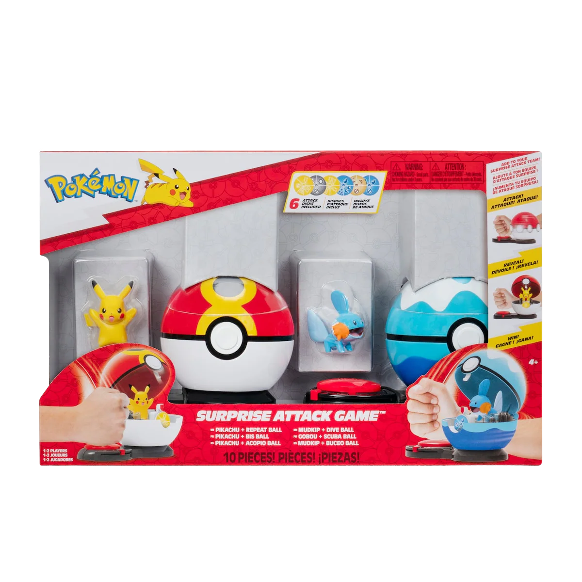Pokémon Jogo Ataque Surpresa - Mudkip e Pikachu