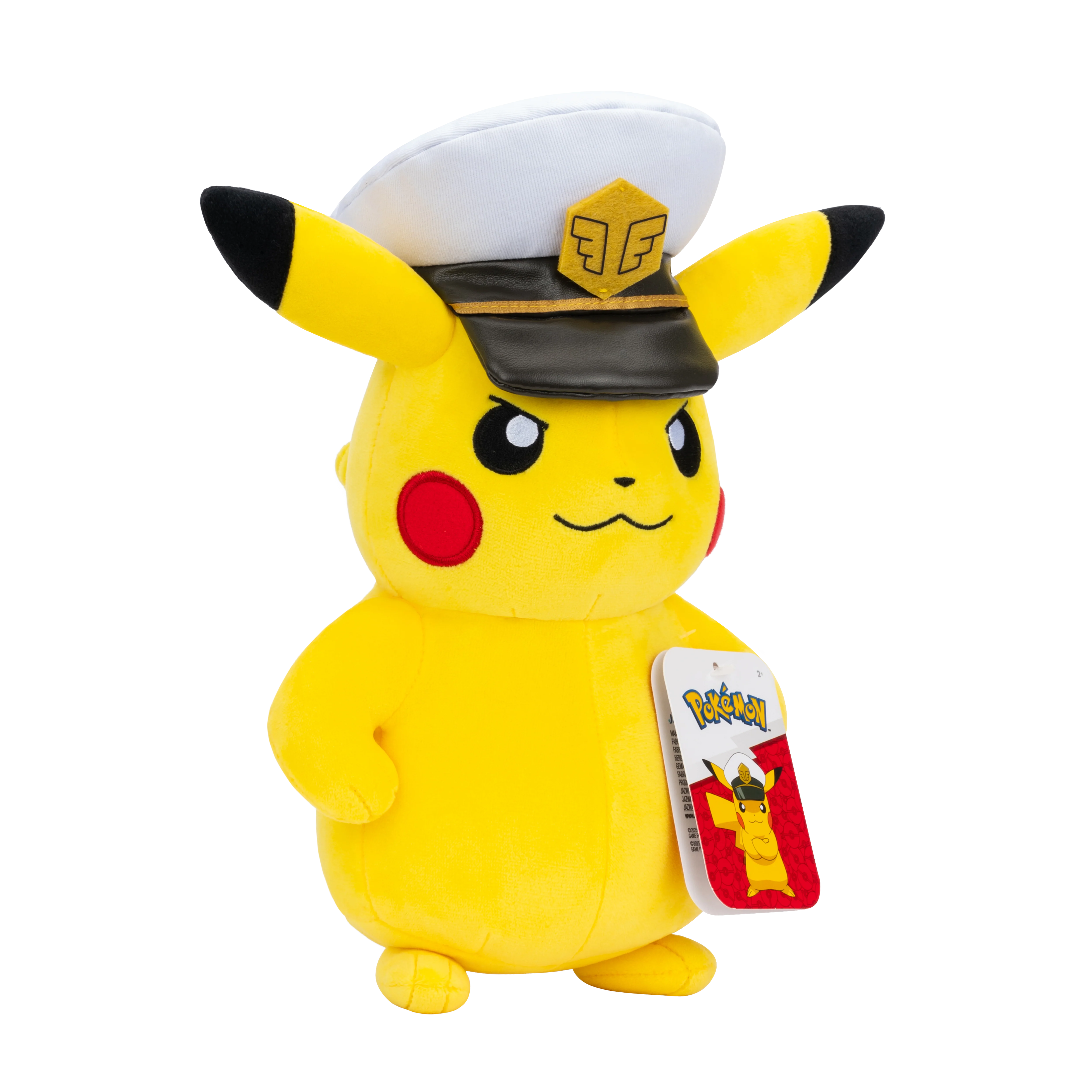 Pokémon - Peluche Capitão Pikachu 21 cm