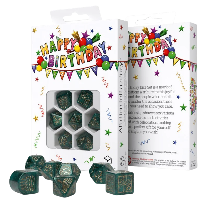 Q-Workshop - Happy Birthday Dice Set: Balloons (7)