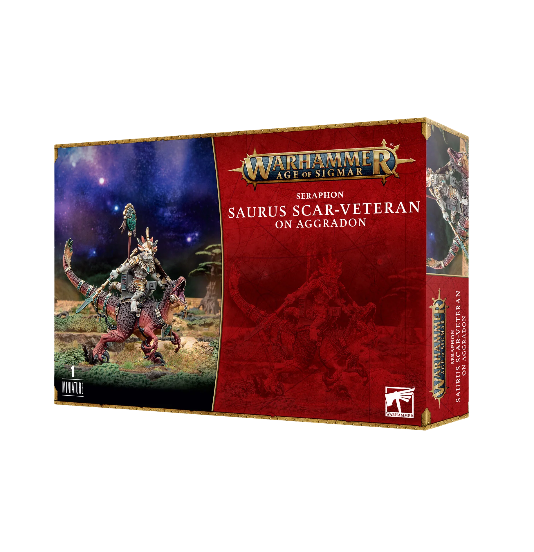 Seraphon: Saurus Scar-Veteran on Aggradon