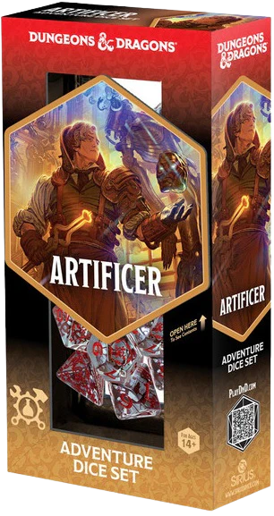 Sirius Dice - D&D Adventure Dice - Artificer: Clear