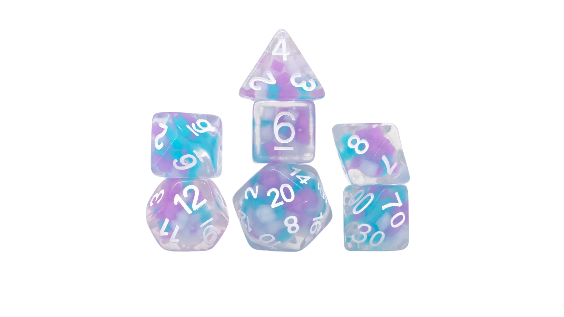 Sirius Dice - Dice Set - Cotton Candy Glowworm