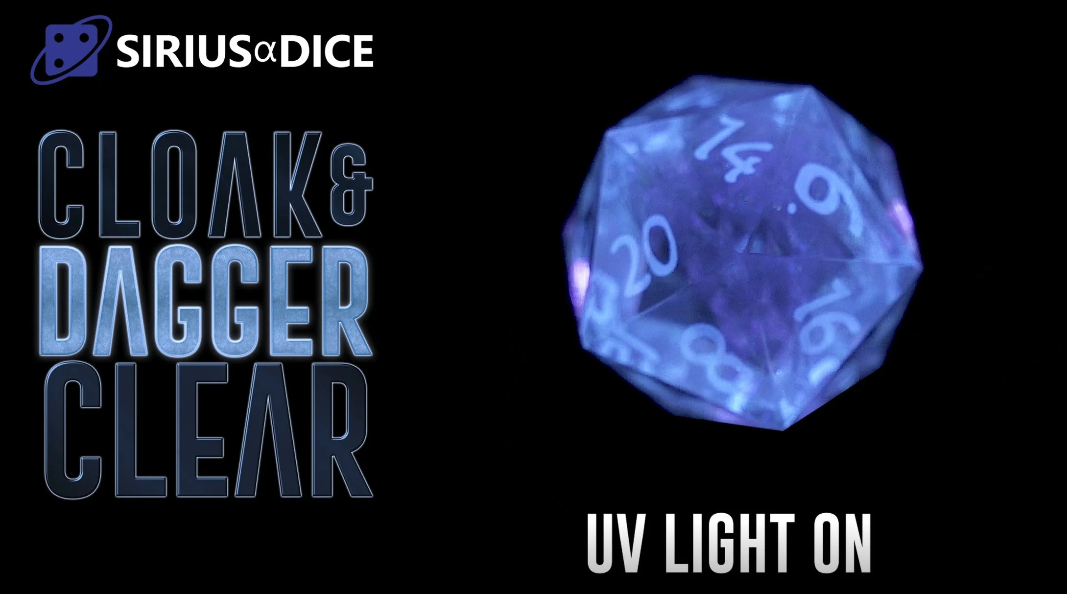Sirius Dice - Dice Set - Clear Cloak & Dagger - Image 2