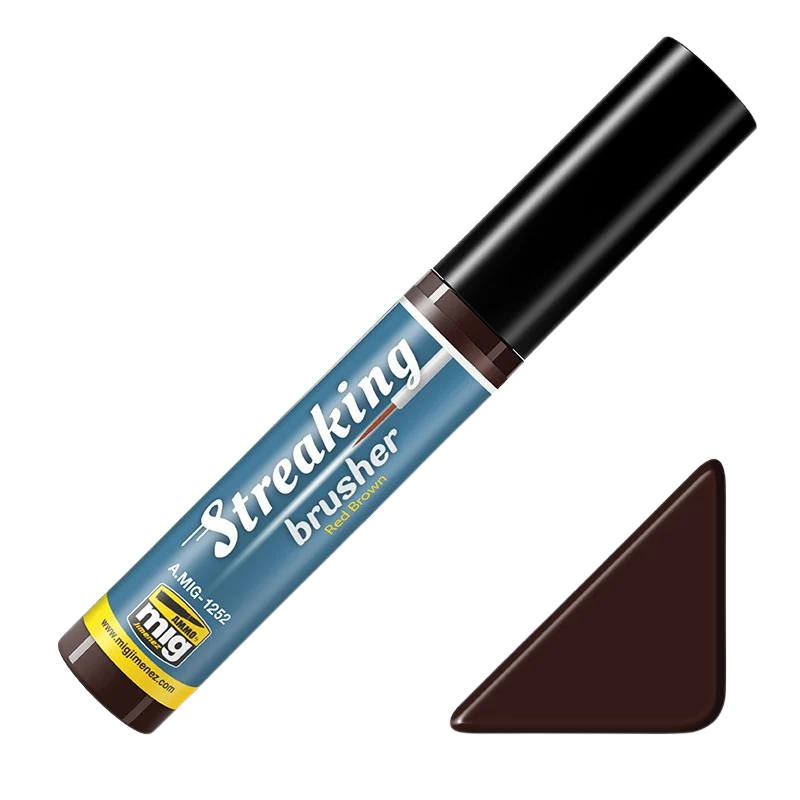 Ammo by Mig - Streaking Brusher: Red Brown