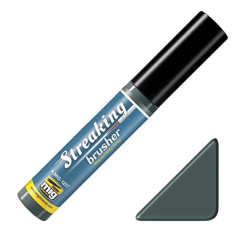 Ammo by Mig - Streaking Brusher: Warm Dirty Grey