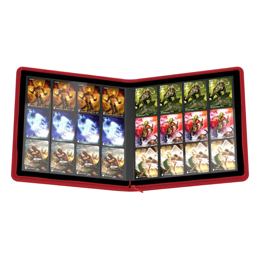 Ultimate Guard Zipfolio 480 - 24-Pocket XenoSkin (Quadrow) - Red - Image 2