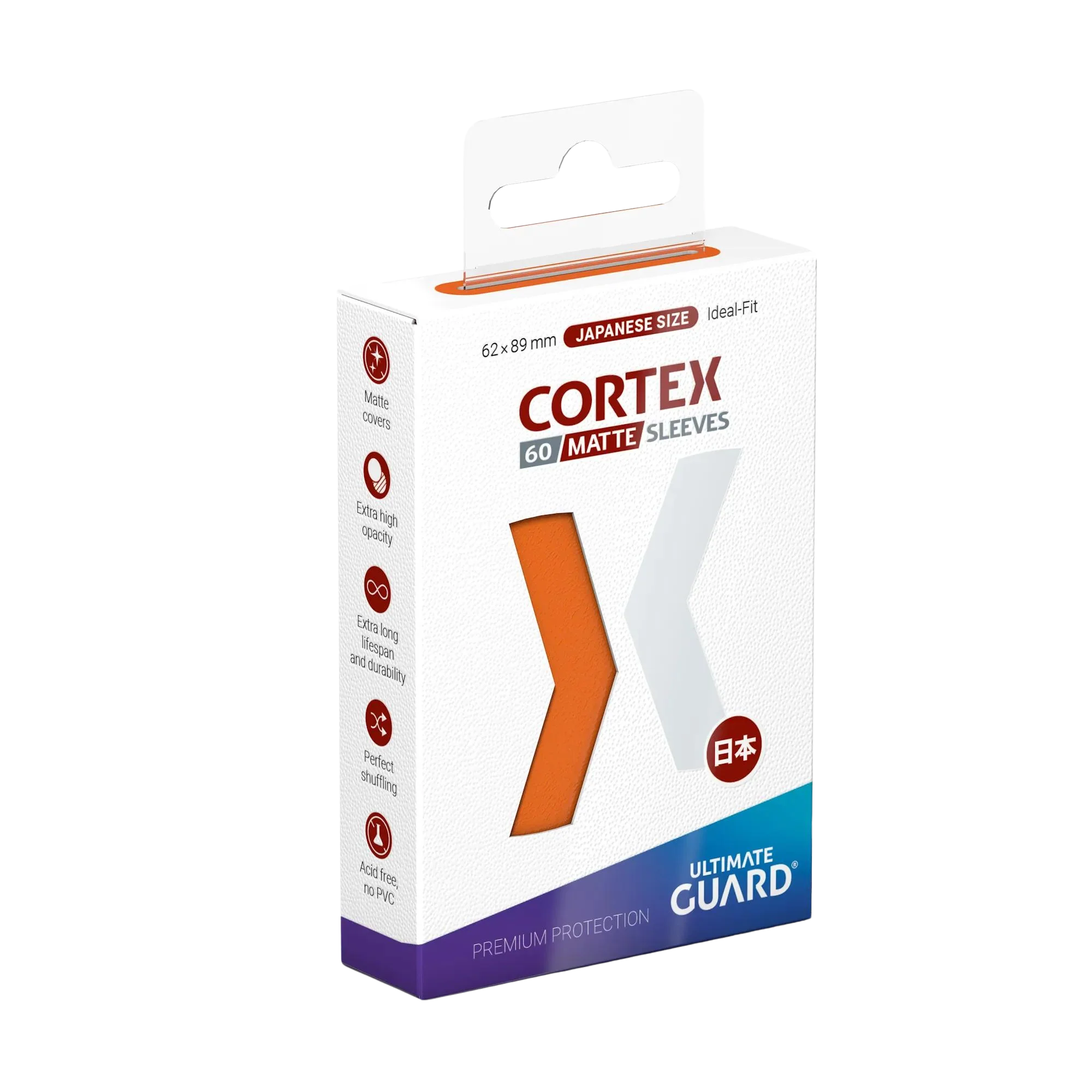 Ultimate Guard Cortex Sleeves Japanese Size Matte Orange (60)