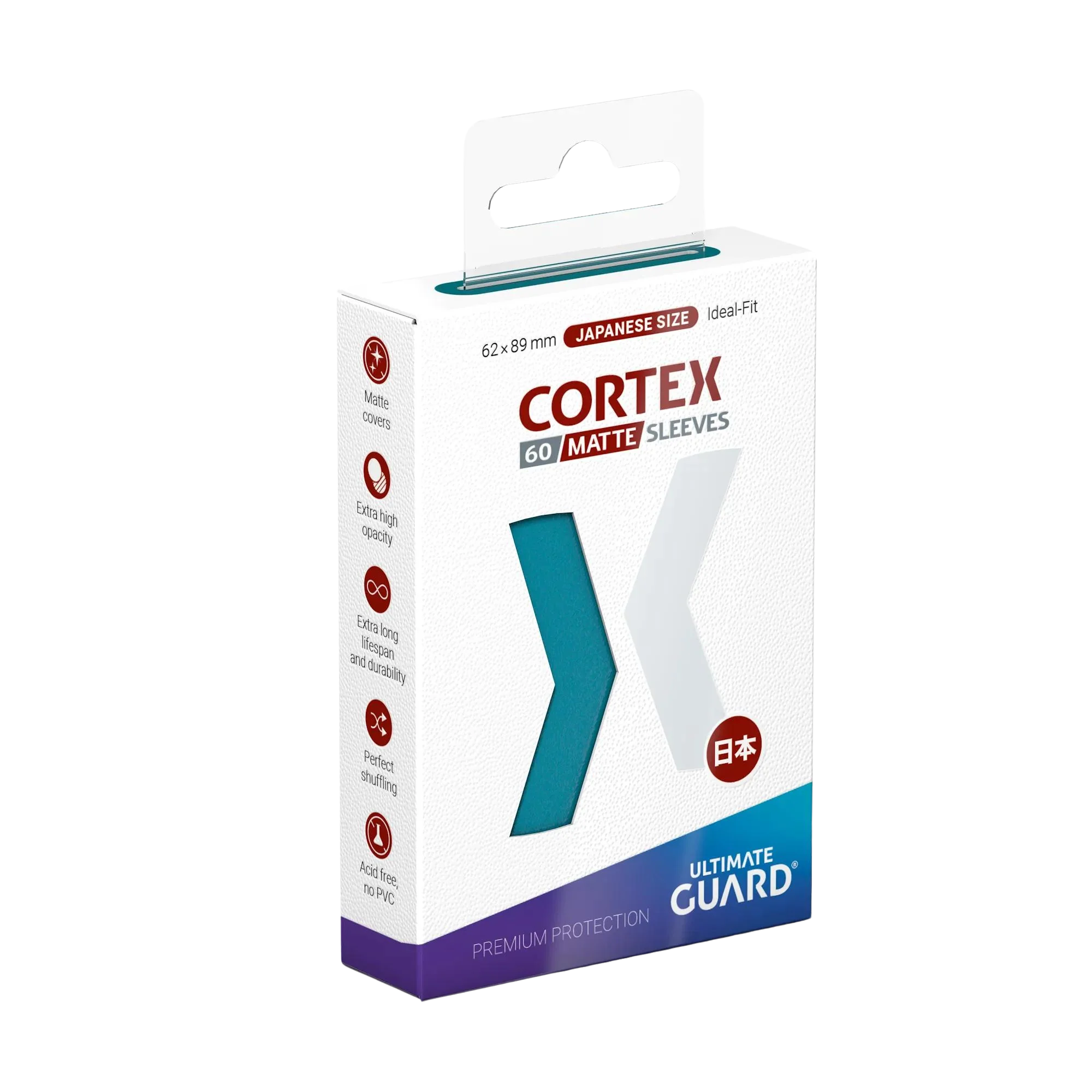 Ultimate Guard Cortex Sleeves Japanese Size Matte Petrol (60)