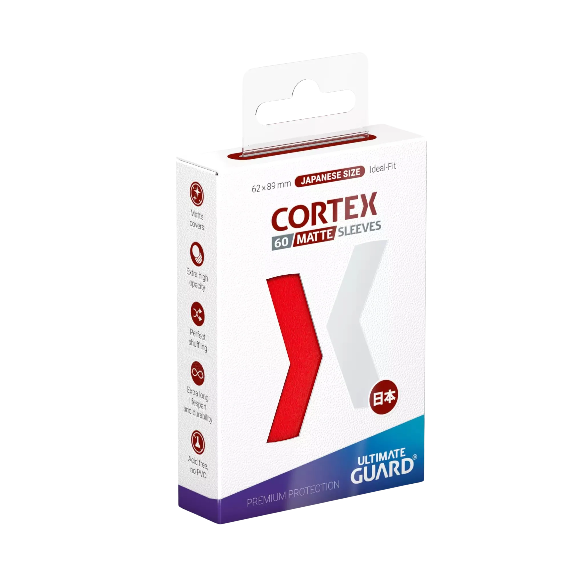 Ultimate Guard Cortex Sleeves Japanese Size Matte Red (60)