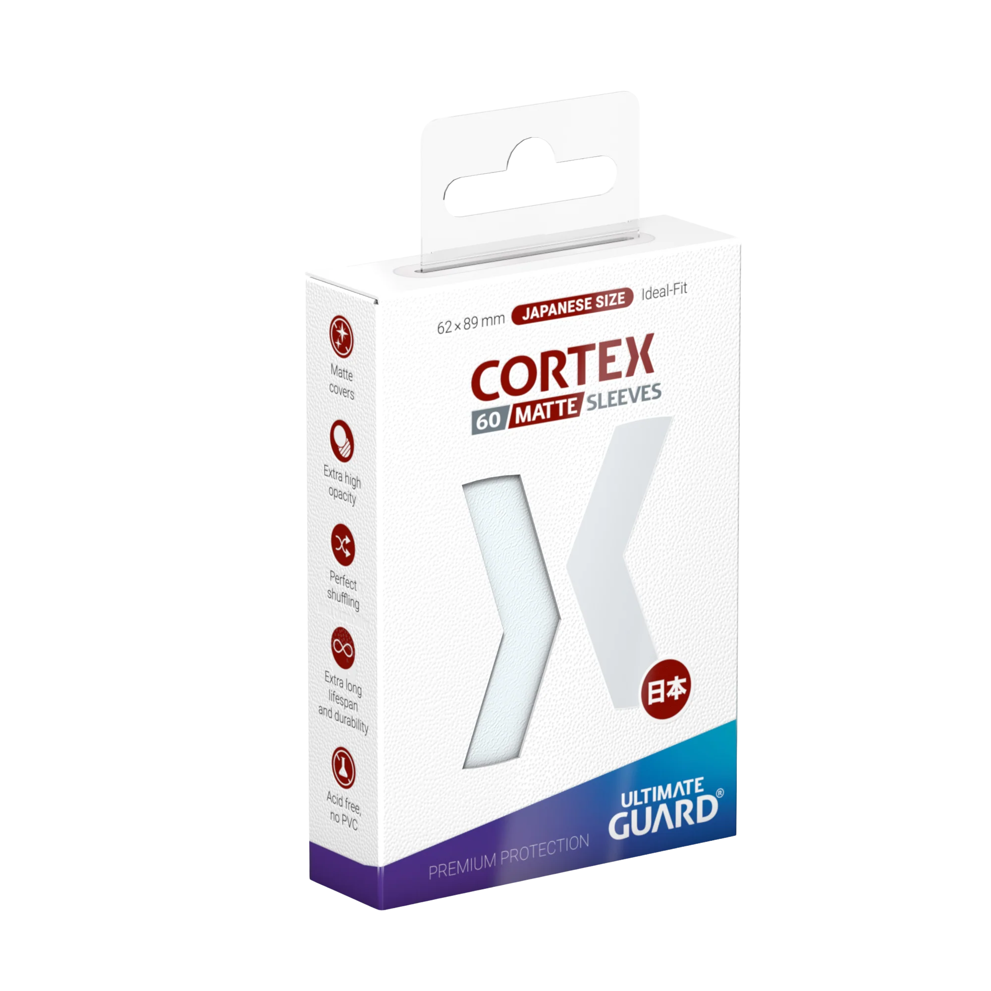 Ultimate Guard Cortex Sleeves Japanese Size Matte Transparent (60)