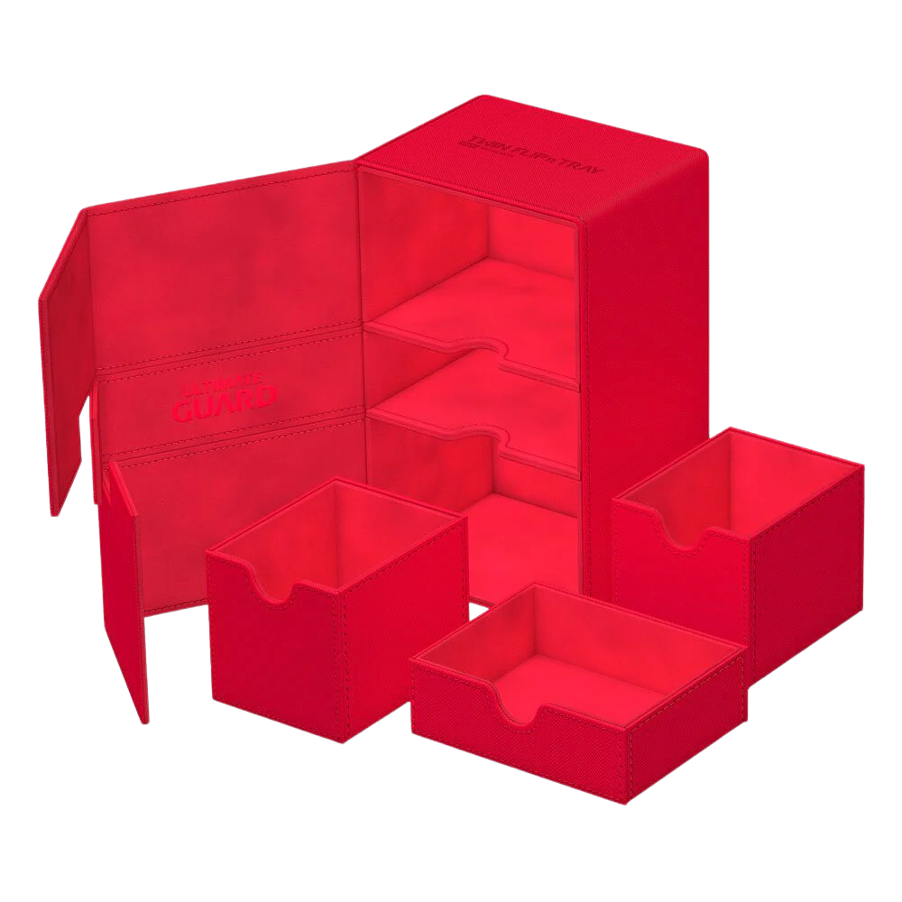 Ultimate Guard Twin Flip`n`Tray 160+ XenoSkin Monocolor Red