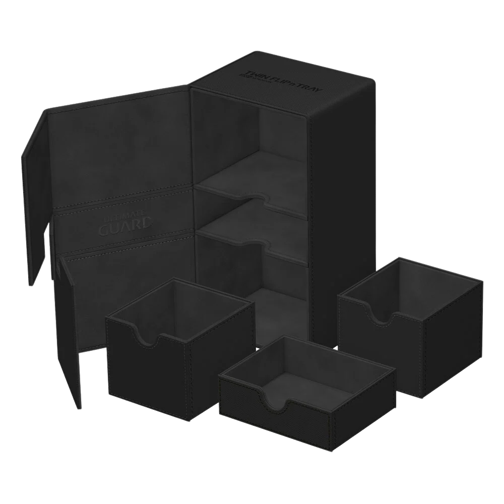 Ultimate Guard Twin Flip`n`Tray 200+ XenoSkin Monocolor Black