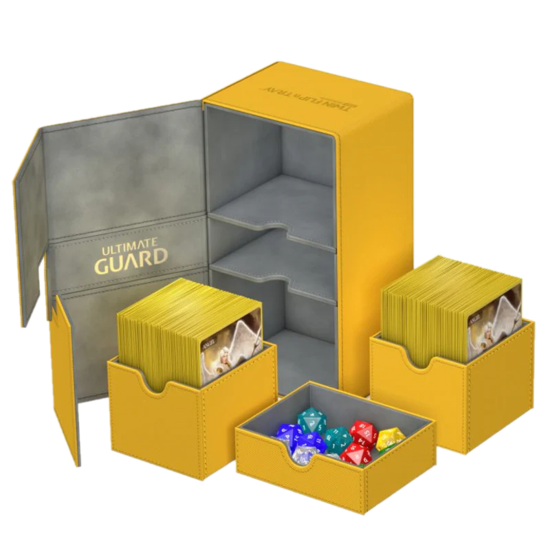 Ultimate Guard Twin Flip´n´Tray Deck Case 200+ Standard Size XenoSkin Amber