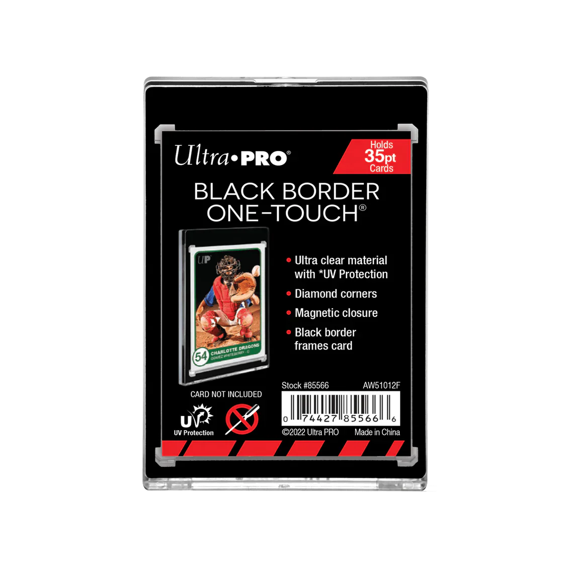 UP - 35PT Black Border UV One-Touch Magnetic Holder