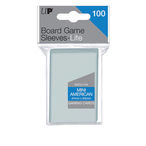 UP - Lite Mini American Board Game Sleeves 41mm x 63mm (100 Sleeves)